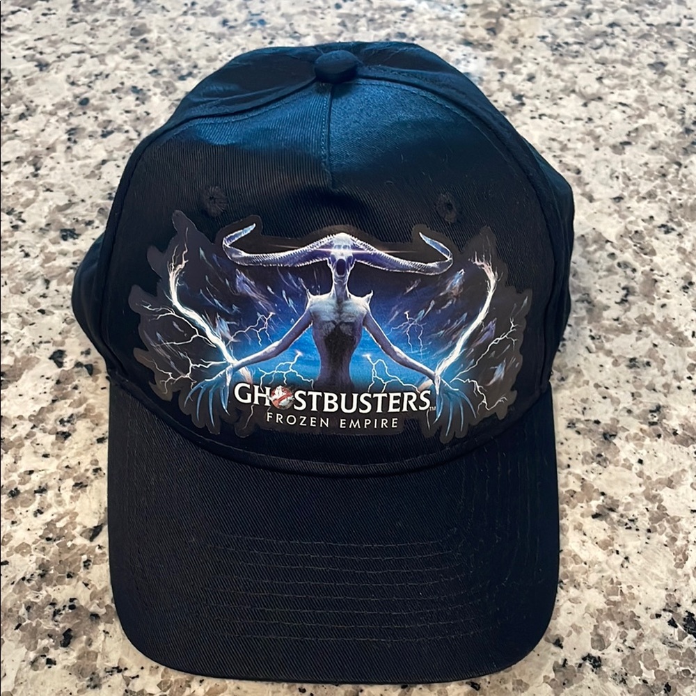 3/$25🛍️ Ghostbusters Frozen Empire Black Cap, HHN 2024 Universal, one size NWOT